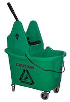 Mop Bucket and Wringer, 8-3/4 gal., Green