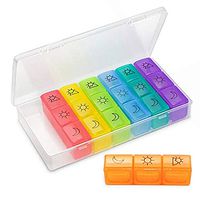 Weekly Pill Organizer 7 Day (3 Times a Day), Daily Pill Container Portable Travel Pill Box Case and Planner with Moisture-Resistant Compartments to Hold Vitamins, Supplements and Medication Fish Oils