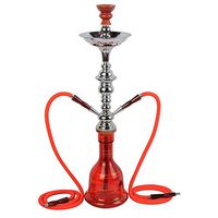 Arabian Hookah Set Large Double Hookah Hookah Set - Modern Hookah Set Finished Hookah Shisha,Red