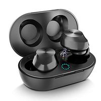 Mini Bluetooth Earbuds,Wireless Headphones,Bluetooth Headset,Mini Sports Earphones,Car Headphone with Mic for iPhone and Android Smart Phones,16H Playtime,Stereo Sound with Charging Case (Red)