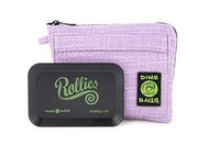Dime Bags Rollies All-In-One Padded Pouch - Padded Bag w/Rolling Tray & Smell Proof Pocket (Purple, 10-Inch)