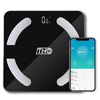 TNO Bluetooth Body Fat Scale,BMI Smart Digital Bathroom Weight Scale, Large Backlit LCD Precision Display, Body Composition Analyzer with iOS & Android APP, 396lbs / 180kg