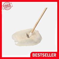 Dust Mop 48 In. Lambs Wool Wedge Hardwood Handle Tile Vinyl Floor Duster Cleaner