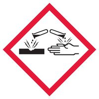 GHS/HazCom 2012: Pictogram Label, Corrosive, 2" x 2" (Pack of 500)
