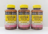 3 Pack Special of Mason Natural Lecithin/KELP/B-6 Tablets 100 per Bottle
