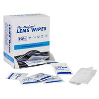 Noble Pre-Moistened Lens and Screen Cleaning Wipes for Glasses Eyewear, Smartphones, Camera Lenses, Small Electronic Devices, Touchscreens, Individually Wrapped, Residue-Free, 5”x 6” (150 Wipes)