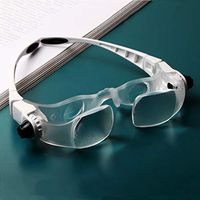 Hands Free Head Magnifier - 1X 3.8X Zoom Double Lenses - Head Mounted Lighted Magnifying Television TV Glasses Magnifier Glasses for Reading, Jewellery Loupe, Watch and Electronic Repair