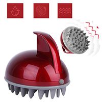 NHYXD Head Massager, Portable Mini Waterproof Electric Shampoo Brush Scalp Anti-Skid Massager Head Silicone Massager Shampoo Comb OEM