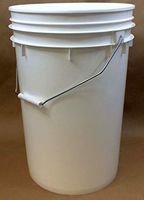 6 Gallon Premium Grade White Plastic Bucket 3 Pack