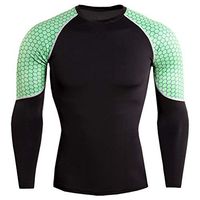 Mlide Men's Patchwork Fitness Breathable Sets,Elastic Gym Running Yoga Athletic Fast Drying Sports Tight Suit(Green,XX-Large)