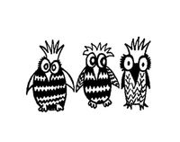 Karmabee Owls Note Cards, Blank Inside, Set of 10