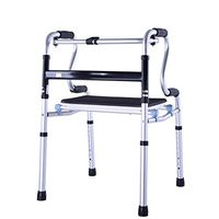 Luckya Walker Disabled Walking Aids Cane Chair Elderly Armrests Four Feet Elderly Walking Frame Non-Slip Walking Stick with Hospital