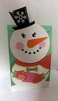 6 SNOWMAN Christmas Paper Die Cut Treat & Gift Bags 11x5.5"