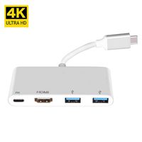 yunbox299 USB C to HDMI Adapter, Audio Video AV Converter, Type C to 4K HDMI PD Charging USB 3.0 Ports Hub Adapter Audio Video AV Converter