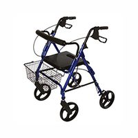 Roscoe Medical ROS-KDR8B Deluxe Rollator with Removable Wheels, Blue