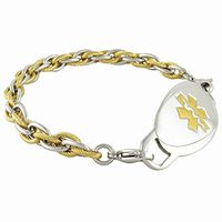 Medical Alert Bracelet for Men | Free Engraving Included | Pegasus - Gold, 7.5