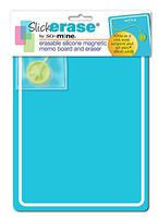 So-Mine Slick Erase Erasable Silicone Magnetic Memo Board and Eraser, Turquoise, SO-0567