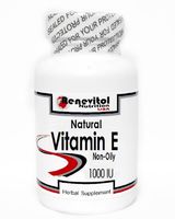 Natural Vitamin E Complex (Non-Oily) 1000 IU 100 Capsules ~ Renevitol