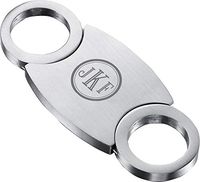 Personalized Visol Xenon Brushed Steel Finish Guillotine Cigar Cutter with Free Laser Engraving (Roman Monogram)