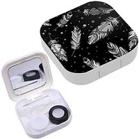 Portable Contact Lens Case Box Travel Kit Mirror + Bottle + Tweezers Container Holder [ Drawn ]