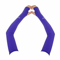 Compression Arm Sleeve for Men Women Youth - UV Sun Protection Sleeves Hand Cover Style with Thumb Holes - Cooling Aqua X Extreme Soft Skin Touch Feeling Fabric - for Running in Summer 1 Pair Purple S