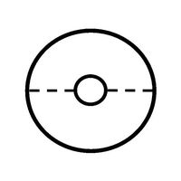 Rena Tabs / Wafer Seals, 13/16" Circle (Center Hole), Perfed, White Paper, for UT-361, T350, Box of 30,000 (fanfolded)