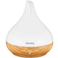 Homasy 330ml Essential Oil Diffuser, Whisper-Quiet Operation Oil Diffuser with Sleep Mode Design, Waterless Auto-off and BPA-free Aromatherapy Diffuser for Office, Home, Yoga
