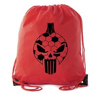 Soccer Party Favors | Soccer Drawstring Backpacks for Birthday Parties, Team events, and much more! - 3PK Red CA2500SOCCER S6