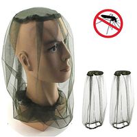 StyleZ 2 Pcs Mosquito Head Net Insect Repellent Netting Breathable Face Mesh Cover Protect for Camping,Hiking,Traveling,Fishing