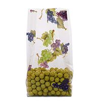 10ct Floral"Vintage Grapes" 4x2x9" Medium Cello Cellophane Treat Food Snack Bags nfLG -1577