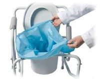 Commode Pail Liners w/Gel Bx/10 Quick Clean