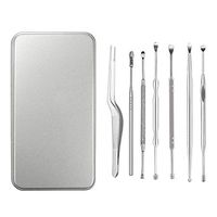 Baby Ear Cleaning Kit, FORNORM Ear Wax Removal Spiral Tool Cleaner Curved Tip Tweezer with Storage Box (7 pcs)