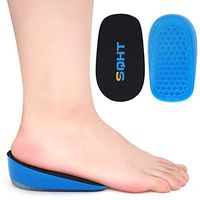 SQHT's Height Increase Insoles - Gel Shoe Heel Lift Inserts & Pads, Achilles Tendon Cushion Cups for Men and Women (Large (1.4" Height))