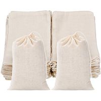 Tatuo 50 Pieces Cotton Drawstring Bags Muslin Bag Sachet Bag for Home Supplies (4 by 6 Inches