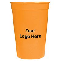 Personalized Custom Stadium Cups - Smooth Finish - 250 Quantity - $0.65 Each - Bulk Promotional Product with Your Logo/Customized. 16-Ounce Capacity.