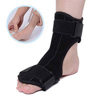 Dr.FITNESS 2 Pack Plantar Fasciitis Night Splint Adjustable Brace Support Unisex Fits for Right or Left Foot Sleep Arthritis Tendonitis Dorsiflexion Heel Calf Stretche Drop Foot Support BraceBlack