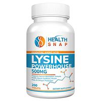 L-Lysine Powerhouse High-Potency Essential Amino Acid Nutrition Supplement - Immune & Muscle Health - Healthy Hair Skin and Nails Vitamins - Collagen & Muscle Mass Growth - Non-GMO, 500mg, 200 Tablets