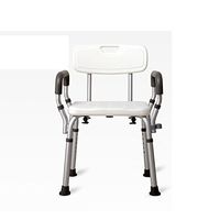 HANGER Bathroom Stool - With Armrest And Backrest Stool Aluminum Alloy Height Adjustable Anti-Slip Elderly Pregnant Women Shower Chair