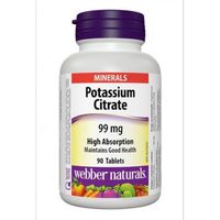 Webber Naturals Potassium Citrate 99 mg, 90tabs