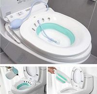 with Flusher Folding Bathroom Bathtub Soaking Basin Suitable for Pregnant Woman Acne Patients Perineal Soaking Bath for Acne Relief, Patients After Genital Incision (Green)