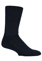 IOMI - 3 Pairs of Extra Wide Diabetic Socks for Swollen Legs in 2 Colours and 4 Sizes (7-9.5 US, Black)