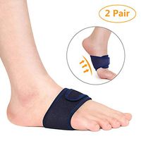 exeblue Arch Support for Plantar Fasciitis,Foot Arch Band Supports for Women & Men,Cloth Breathable Sponge Arch Pad with Hook and Loop (2 Pairs-Blue One Size Fits All)