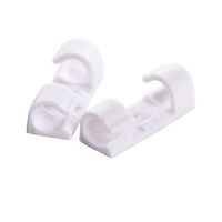 Ocamo 20pcs Self-Adhesive Wire Organizer Line Cable Clip Buckle Clips Ties Fixer Fastener Holder White