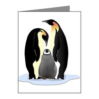 Note Card Emperor Penguin Family Huddled Together