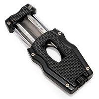 Harbor Creek V-Cutter Cigar Tool with Built-in Punch Cutter, Sharp V Cut Stainless Steel Blades and Micro Suede Travel Pouch