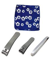 Nail Clipper Made in Japan Small 6cm＆Japan Nail Clipper Large 8cm＆Tweezers＆Japanese Pattern Mini Towel×1(Random)