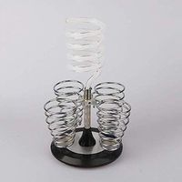 LIUCS Hairdryer Holder Rack Desk Organizer Salon Beauty Hairdresser Barber Rack Accessory Tool Modern Acrylic Spiral Spring Design A, Transparent