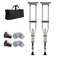 Folding Crutches Drive Medical Bariatric Heavy Duty Aluminum Underarm Crutch Increased Mobility During Injury Recovery Great for Travel or Work Tall Adult