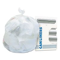 Heritage HDPE 16 Gallon Trash Bags - HERZ4833RNR01 // Natural Garbage Bag - High-Density - 6 micron