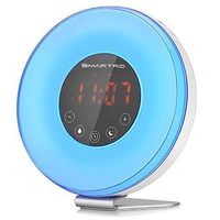 SMARTRO Digital Alarm Clock Radio with Colored Sunrise Simulation, Wake up Light 7 Colors, Nature Sounds, FM Radio, Touch Control for Bedrooms & Kids